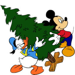 Mickey Mouse Donald Christmas Sticker