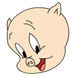 Porky Posing Sticker