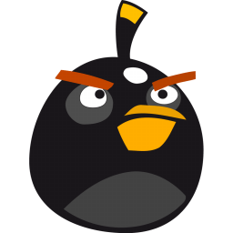 Angry Bird Black Sticker
