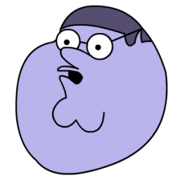 Peter Griffin Blueberry Head Sticker