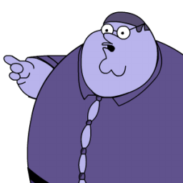 Peter Griffin Blueberry Zoomed Sticker