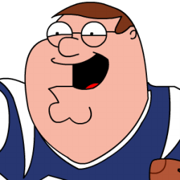 Peter Griffin Football Zoomed 2 Sticker