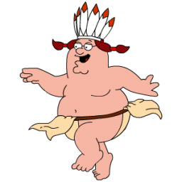 Peter Griffin Indian Sticker