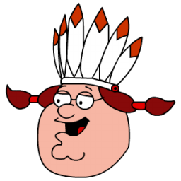 Peter Griffin Indian Head Sticker