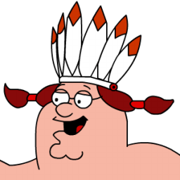 Peter Griffin Indian Zoomed 2 Sticker