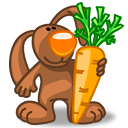 Rabbit Favorite Carrot Sticker