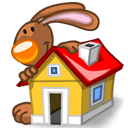 Rabbit Home Sticker