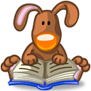 Rabbit Library Sticker