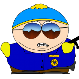 Cartman Cop Zoomed Sticker