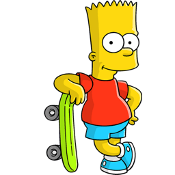 Bart Simpson Skate Sticker