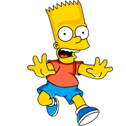 Bart Simpson Scare Sticker