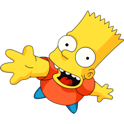 Bart Simpson Greeting Sticker