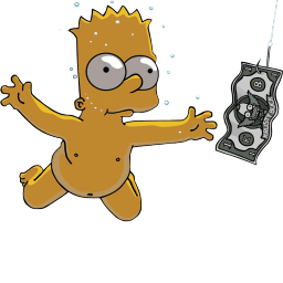 Bart Simpson Nirvana Nevermind Sticker