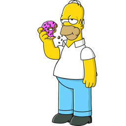 Homer Simpson Donut Sticker