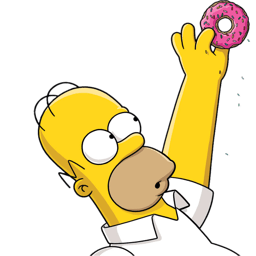 Homer Simpson Donut 2 Sticker