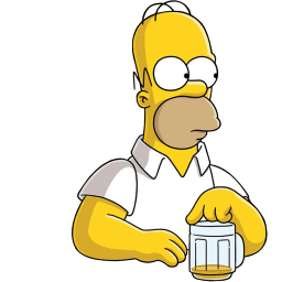 Homer Simpson Beer Sticker