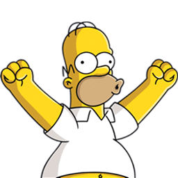 Homer Simpson Happy Sticker