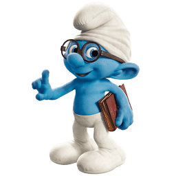 Brainy Smurf Sticker