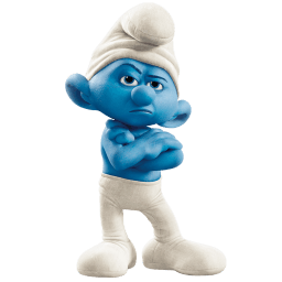 Grouchy Smurf Sticker