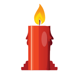Christmas Candle Sticker