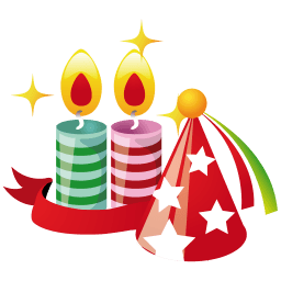 Party Hat Candles Sticker