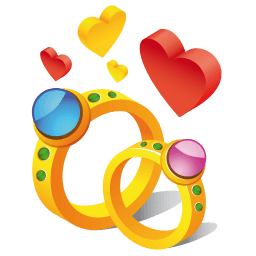 Ring Hearts Sticker