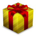 Gift Box Gold Sticker