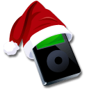 Ipod Black Santaclaus Sticker