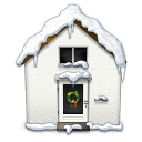 Snowy House Sticker