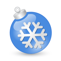 Xmas Ball Blue Sticker