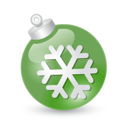 Xmas Ball Green Sticker