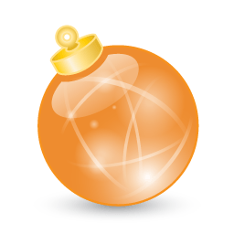 Xmas Ball Orange Sticker