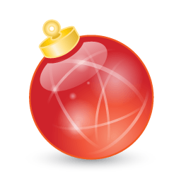 Xmas Ball Red Sticker