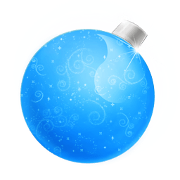 Christmas Ball Blue Sticker