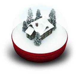 Xmas Snow Globe Sticker
