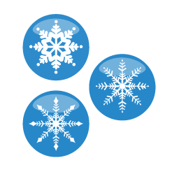 Christmas Snow Flakes Sticker