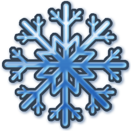 Blue Snow Sticker