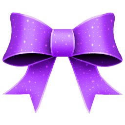 Ribbon Purple Pattern Sticker