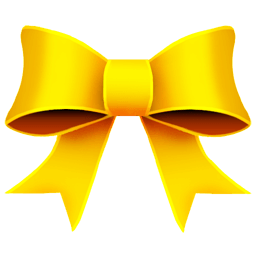 Ribbon Yellow Sticker