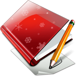 X-mas Book & Pencil Sticker