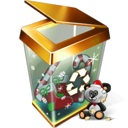 X-mas Recycle Bin Full Sticker