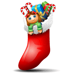 Socks With Christmas Things Inside Sticker
