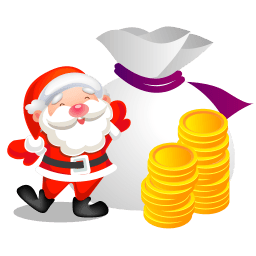 Santa Money Sticker