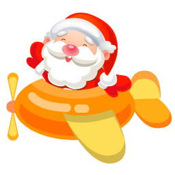 Santa Plane 2 Sticker