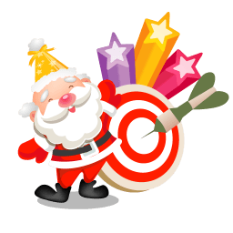 Santa Stars Sticker