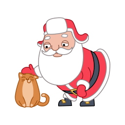 Santa Cat Sticker