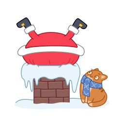 Santa Chimney Sticker