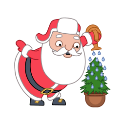 Santa Christmas Tree Sticker