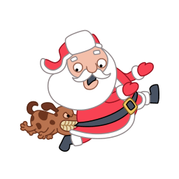 Santa Dog Sticker