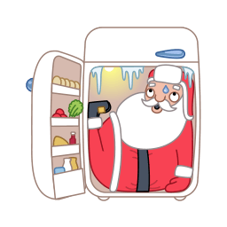 Santa Fridge Sticker